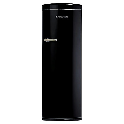 Britannia Breeze Retro Tall Fridge with Freezer Compartment, A+ Energy Rating, 60cm Wide Black Britannia Breeze Retro Tall Fridge with Freezer Compartment, A+ Energy Rating, 60cm Wide Black